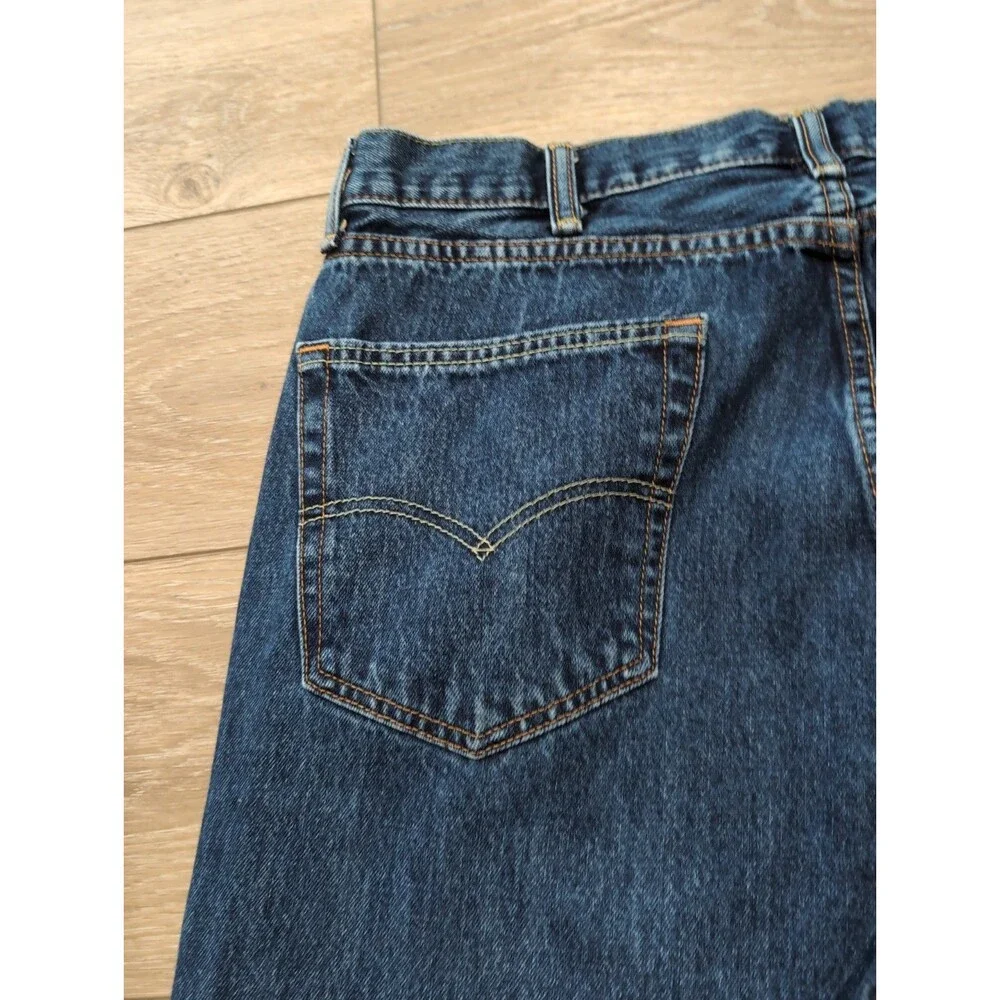 LEVI'S 505 MENS JEANS SZ 38x29(36x29Actual)Blue Straight Regular Dark Wash EUC